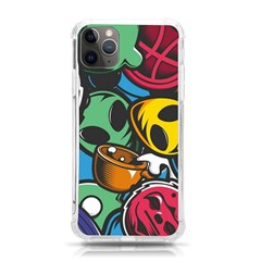 Funky Alien Pattern Abstract Colourful Drawing Iphone 11 Pro Max 6 5 Inch Tpu Uv Print Case by Posterlux