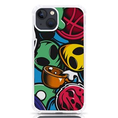 Funky Alien Pattern Abstract Colourful Drawing Iphone 13 Tpu Uv Print Case by Posterlux