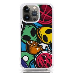 Funky Alien Pattern Abstract Colourful Drawing Iphone 13 Pro Tpu Uv Print Case