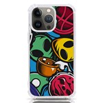 Funky Alien Pattern Abstract Colourful Drawing iPhone 13 Pro TPU UV Print Case Front