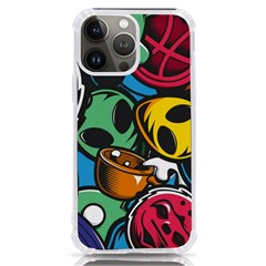 Funky Alien Pattern Abstract Colourful Drawing Iphone 13 Pro Max Tpu Uv Print Case by Posterlux