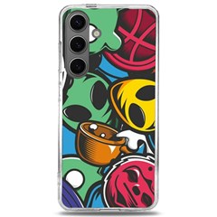 Funky Alien Pattern Abstract Colourful Drawing Samsung Galaxy S24 6 2 Inch Tpu Uv Case by Posterlux