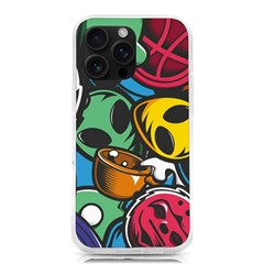 Funky Alien Pattern Abstract Colourful Drawing Iphone 16 Pro Max Tpu Uv Print Case by Posterlux