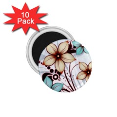 Flowers Flowers Pattern 1 75  Magnets (10 Pack) 