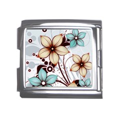 Flowers Flowers Pattern Mega Link Italian Charm (18mm) by Posterlux