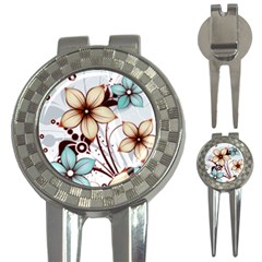 Flowers Flowers Pattern 3-in-1 Golf Divots