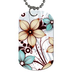 Flowers Flowers Pattern Dog Tag (two Sides) by Posterlux