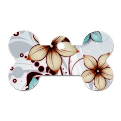 Flowers Flowers Pattern Dog Tag Bone (one Side) by Posterlux