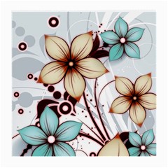 Flowers Flowers Pattern Medium Glasses Cloth by Posterlux