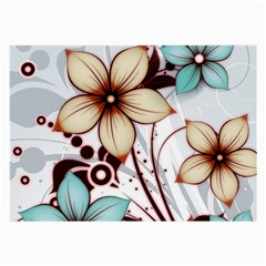 Flowers Flowers Pattern Large Glasses Cloth by Posterlux