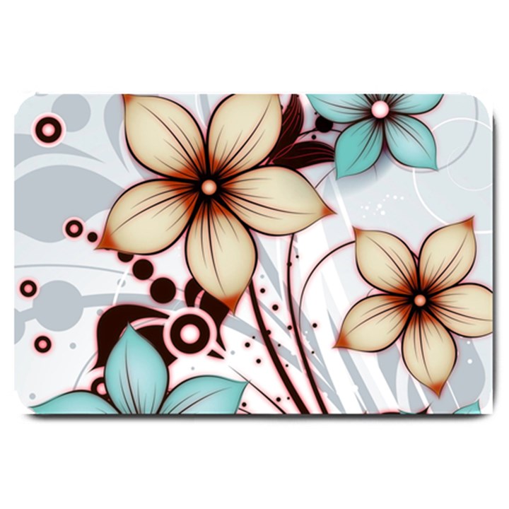 Flowers Flowers Pattern Large Doormat