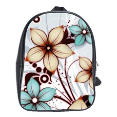 Flowers Flowers Pattern School Bag (large)