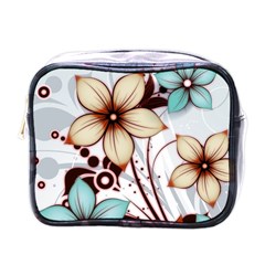 Flowers Flowers Pattern Mini Toiletries Bag (one Side)