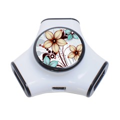 Flowers Flowers Pattern 3-port Usb Hub