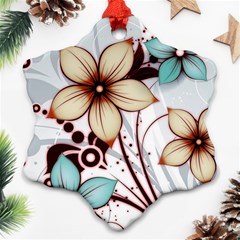 Flowers Flowers Pattern Ornament (snowflake)