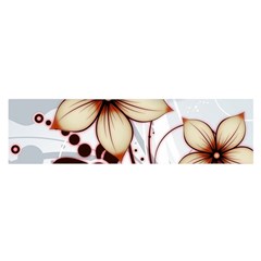 Flowers Flowers Pattern Oblong Satin Scarf (16  X 60 )