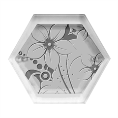 Flowers Flowers Pattern Hexagon Wood Jewelry Box