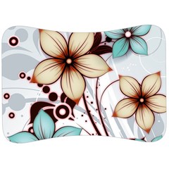 Flowers Flowers Pattern Velour Seat Head Rest Cushion