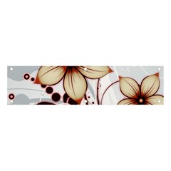 Flowers Flowers Pattern Banner And Sign 4  X 1 