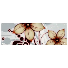 Flowers Flowers Pattern Banner And Sign 9  X 3 