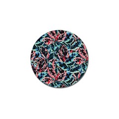 Leaves Pattern Patterns Colorful Golf Ball Marker (4 Pack)