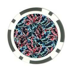 Leaves Pattern Patterns Colorful Poker Chip Card Guard