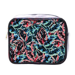 Leaves Pattern Patterns Colorful Mini Toiletries Bag (one Side)