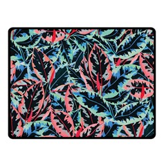 Leaves Pattern Patterns Colorful Fleece Blanket (small)