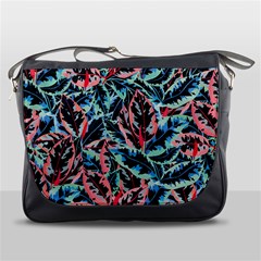 Leaves Pattern Patterns Colorful Messenger Bag