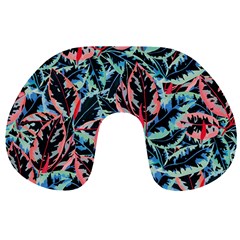 Leaves Pattern Patterns Colorful Travel Neck Pillow