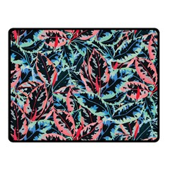 Leaves Pattern Patterns Colorful Two Sides Fleece Blanket (small)