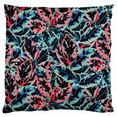 Leaves Pattern Patterns Colorful Standard Premium Plush Fleece Cushion Case (two Sides)