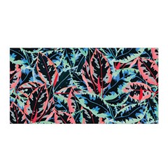 Leaves Pattern Patterns Colorful Satin Wrap 35  X 70 