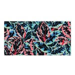 Leaves Pattern Patterns Colorful Satin Wrap 35  x 70  Front