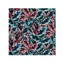 Leaves Pattern Patterns Colorful Square Satin Scarf (30  X 30 )