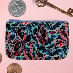 Leaves Pattern Patterns Colorful Large Coin Purse