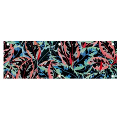 Leaves Pattern Patterns Colorful Banner And Sign 6  X 2 