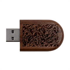 Leaves Pattern Patterns Colorful Wood Oval Usb Flash Drive by Posterlux