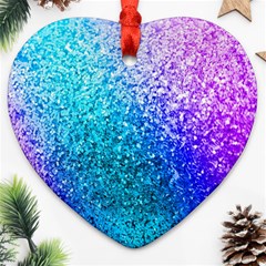 Rainbow Colors Colorful Pattern Ornament (heart)