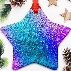 Rainbow Colors Colorful Pattern Ornament (star) by Posterlux