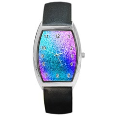 Rainbow Colors Colorful Pattern Barrel Style Metal Watch