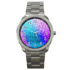 Rainbow Colors Colorful Pattern Sport Metal Watch