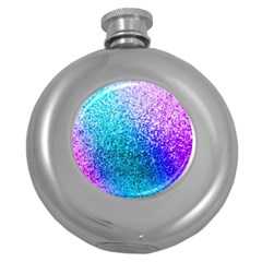 Rainbow Colors Colorful Pattern Round Hip Flask (5 Oz) by Posterlux