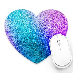 Rainbow Colors Colorful Pattern Heart Mousepad