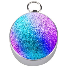 Rainbow Colors Colorful Pattern Silver Compasses