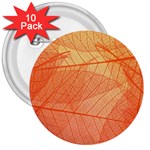 Abstract Texture Of Colorful Bright Pattern Of Transparent Leaves Of Orange And Yellow Color 3  Buttons (10 pack)  Front