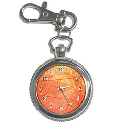 Abstract Texture Of Colorful Bright Pattern Of Transparent Leaves Of Orange And Yellow Color Key Chain Watches