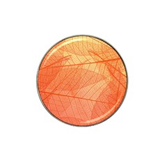 Abstract Texture Of Colorful Bright Pattern Of Transparent Leaves Of Orange And Yellow Color Hat Clip Ball Marker (4 Pack)