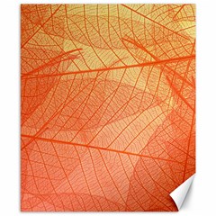 Abstract Texture Of Colorful Bright Pattern Of Transparent Leaves Of Orange And Yellow Color Canvas 8  X 10 