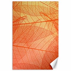 Abstract Texture Of Colorful Bright Pattern Of Transparent Leaves Of Orange And Yellow Color Canvas 24  X 36 